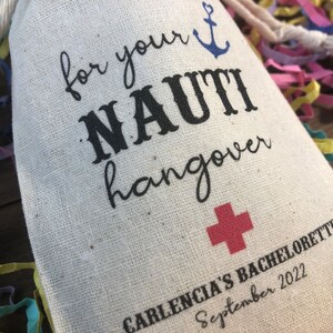 Set of 10 Nautical Cruise Ship Survival Kit Bags party Hangover Kit for ...
