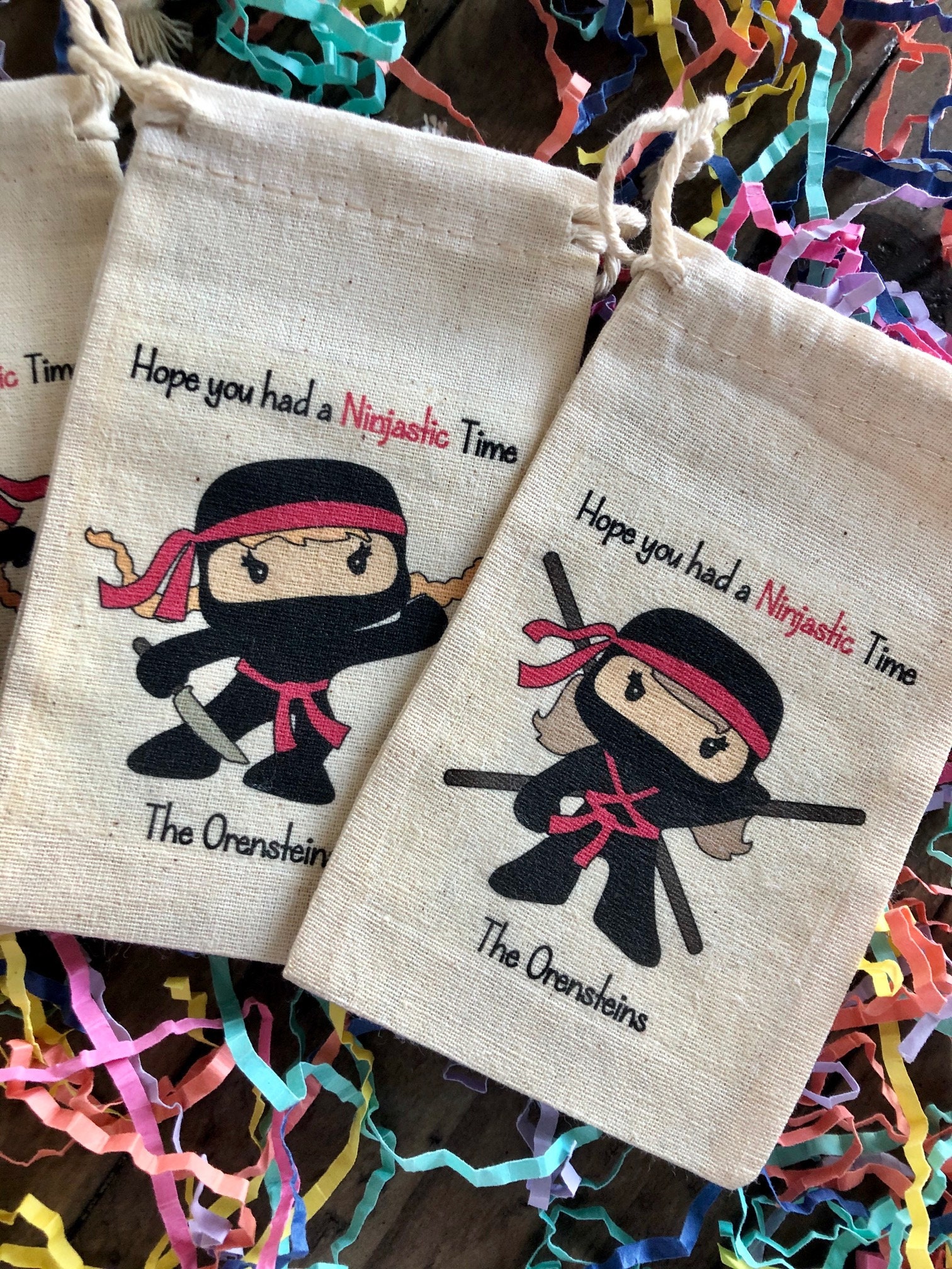 Set of 10 Ninja Party Favor Bags Item 2072A Etsy