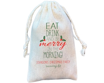 Christmas Hangover Kit Favor Bags: Holiday Party Goodie Bag