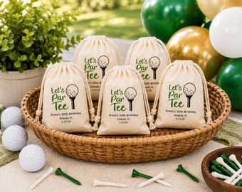 Sacs cadeaux Let's Par Tee : sac cadeaux en coton