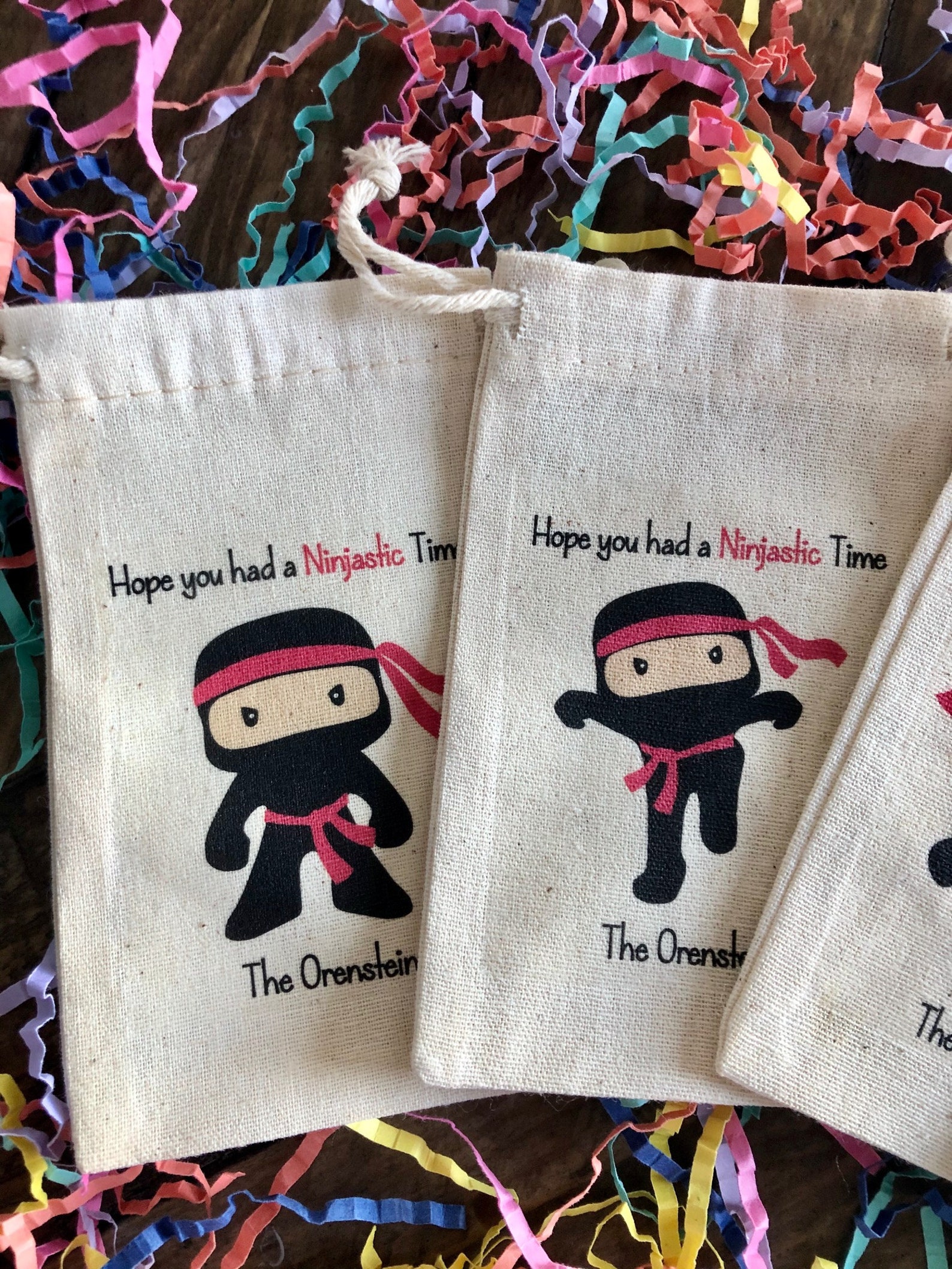 Set of 10 Ninja Party Favor Bags item 2072A Etsy