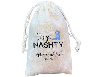 Nash Bash Bachelorette Cotton Favor Bag: Western Party
