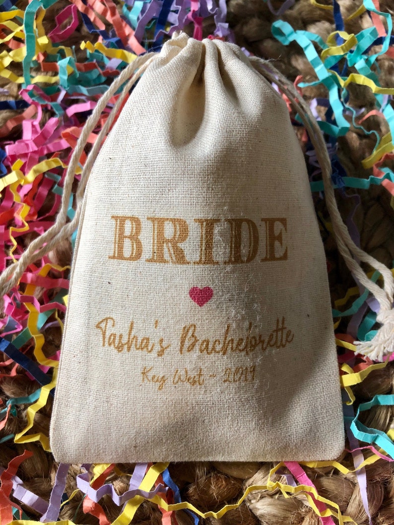 Item 1854A Bachelorette or Birthday Party Survival Kit Bags Bride and Team Bride Favors Set of 10