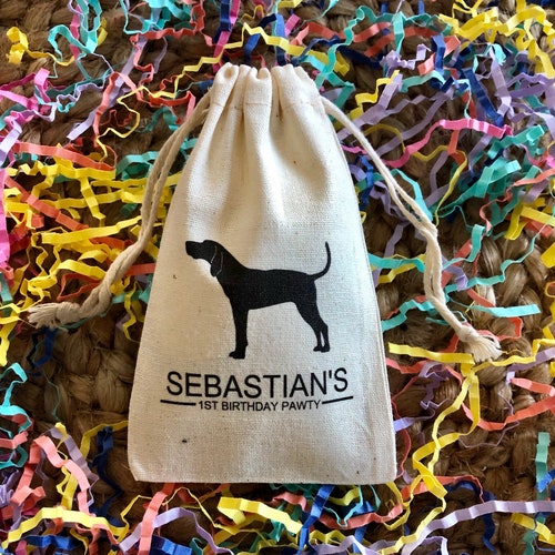 Puppy Pawty Favor Bags Set of 10 Personalized Bags Dog Party Etsy