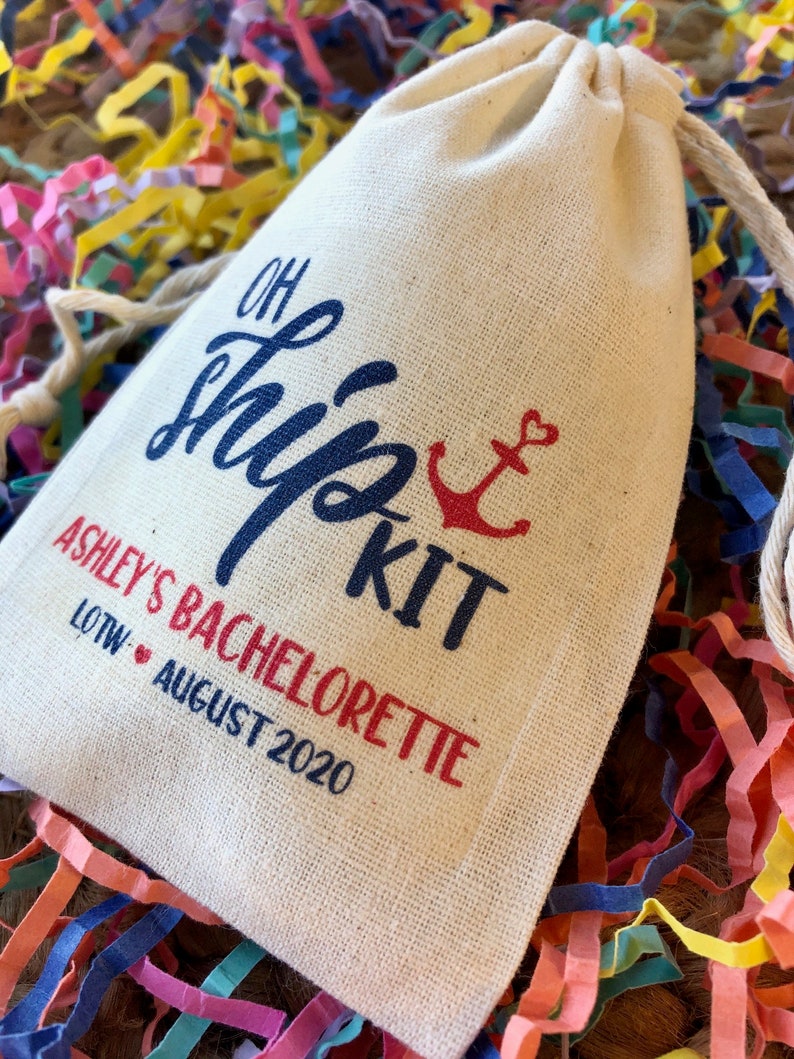 Set of 10 Oh Ship Kit Cruise Survival Kit Bags Bachelorette Etsy