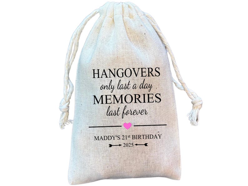 Personalized Hangover Kit Bag: Bachelorette Birthday Party Favor bild 2