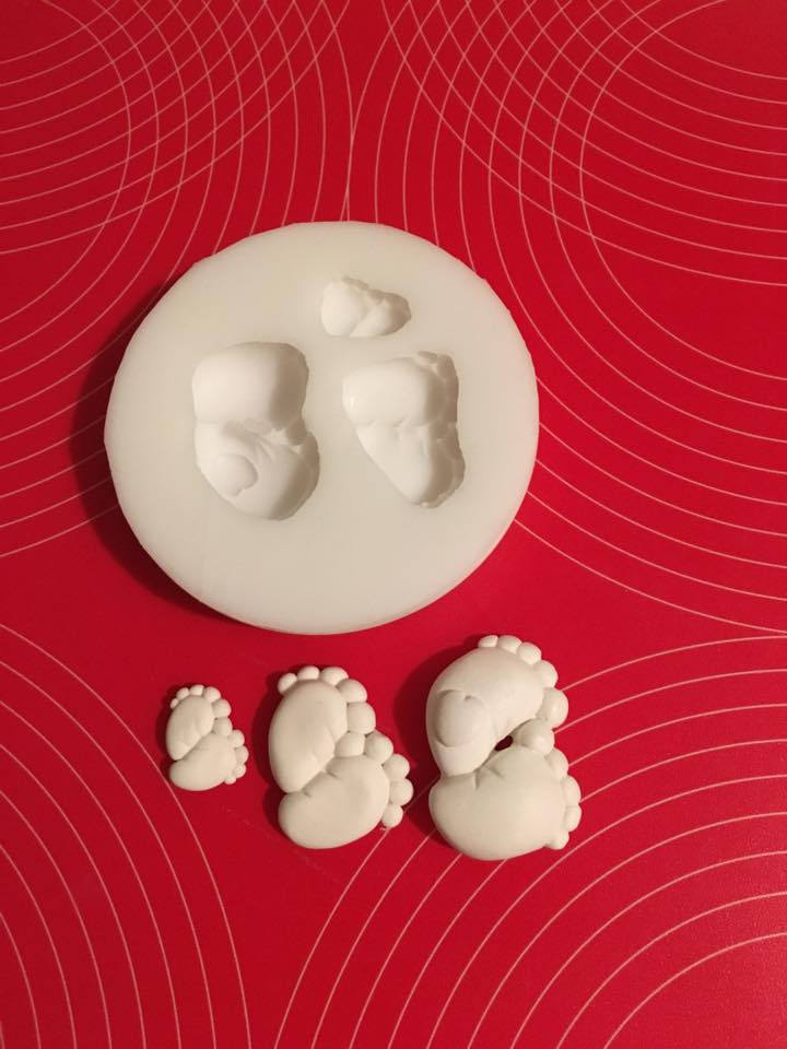 Non Food Silicone Mould Feet Cm 1 5 2 5 3 Etsy