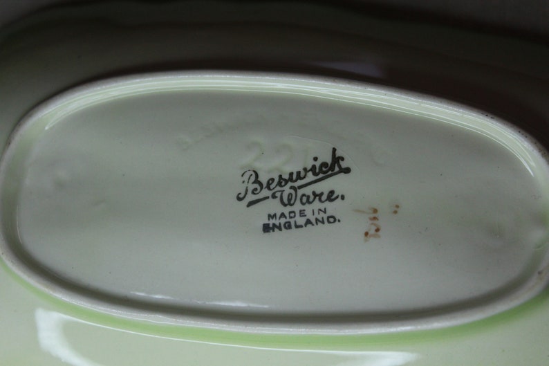 Beswick Ware Cabbage Leaf Serving Dish Etsy