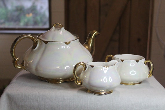 Burslem Ellgreave Pottery Teapot Milk Jug and Sugar Pot - Etsy