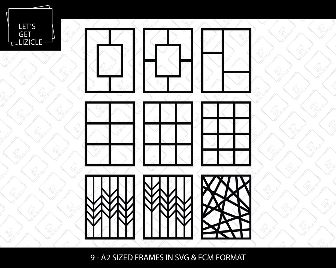 SVG/FCM Cut Files A2 Frames Variety Pack Etsy