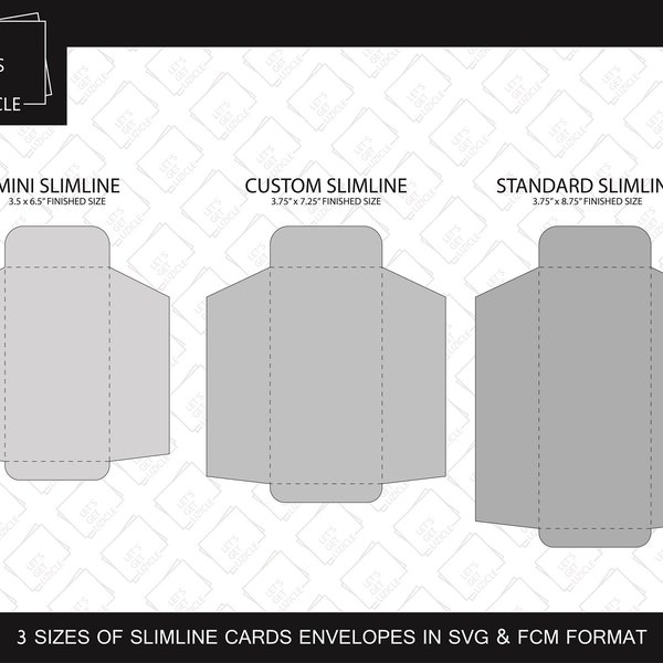 SVG/FCM Cut Files - Slimline Envelopes