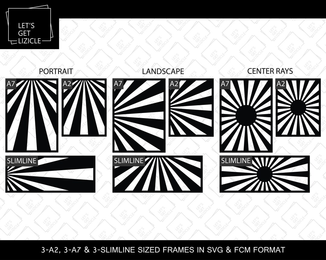 SVG/FCM Cut Files - Rays Backgrounds - Etsy