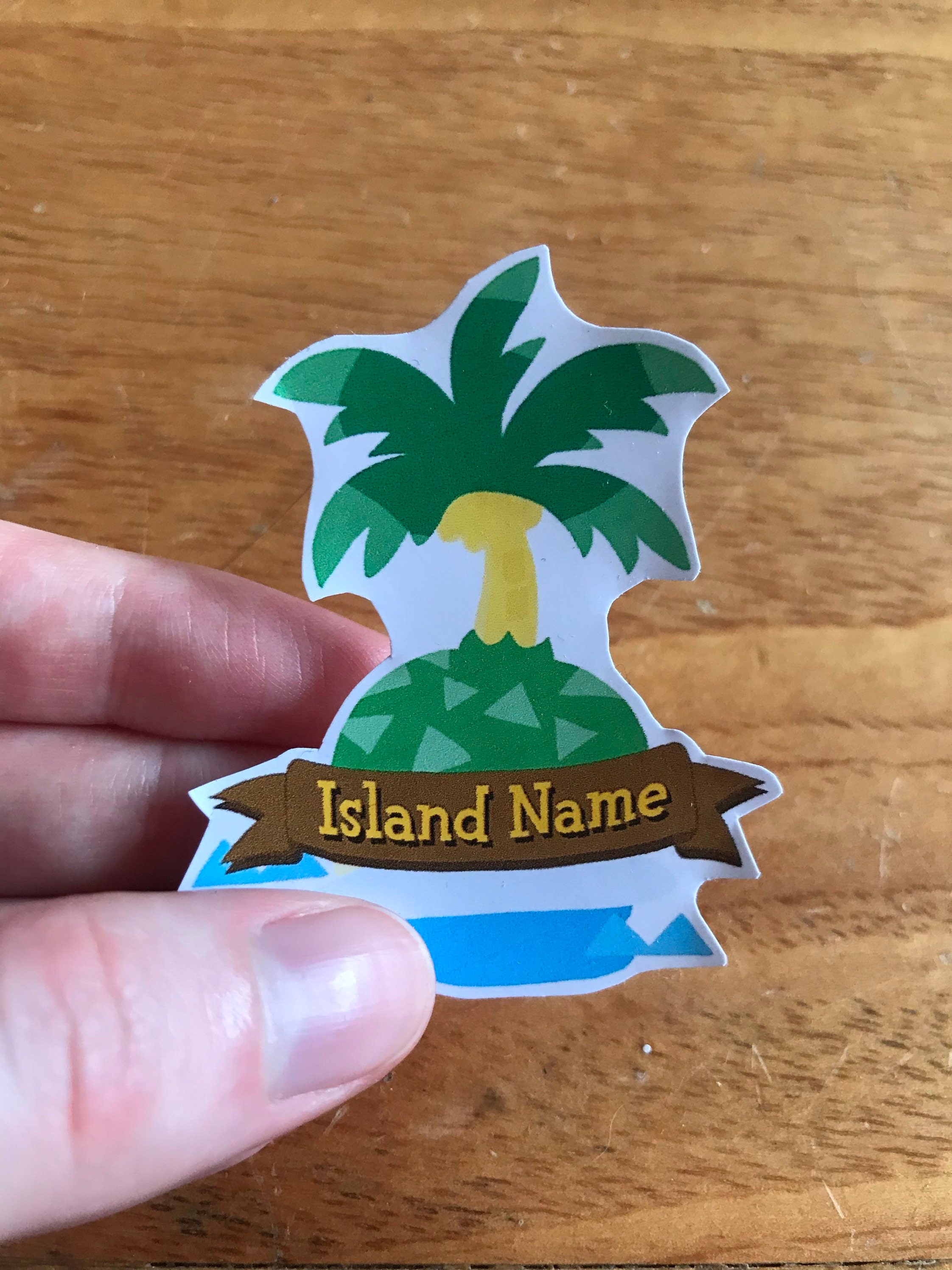 Custom Animal Crossing Island Name Sticker Etsy
