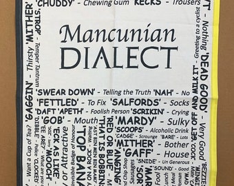 Mancunian Dialect Tea Towel - Mancunian Tea Towel - Manchester Gift - Mancunian Accent