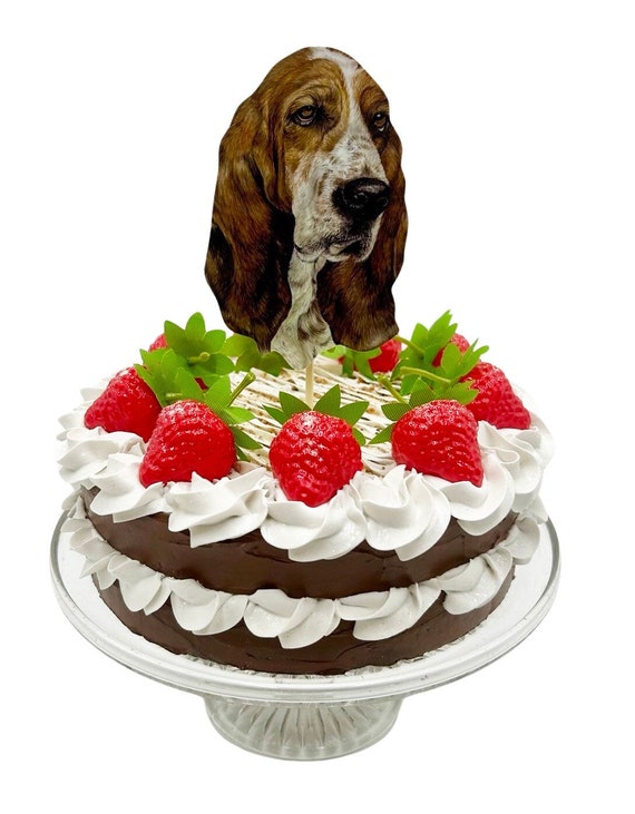 Basset Hound Cake Topper Basset Hound Cake Decoration D27CT Etsy UK