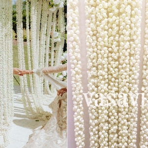 Confezione da 8 piedi da 20, 30, 50, 80, 100 ghirlande di gelsomino/mogra, decorazione per matrimonio indiano, matrimonio musulmano, Nikaah, Pardah, arco per matrimonio