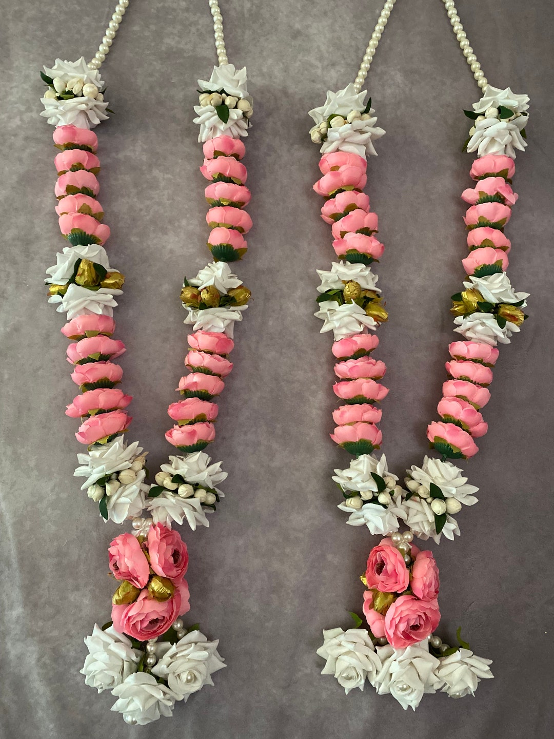 Pink Peony and Rose Flower Varmala for Indian Wedding Muslim Etsy