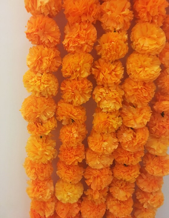 MARIGOLD FLOWER Garland/String Dia de los Muertos Indian Etsy