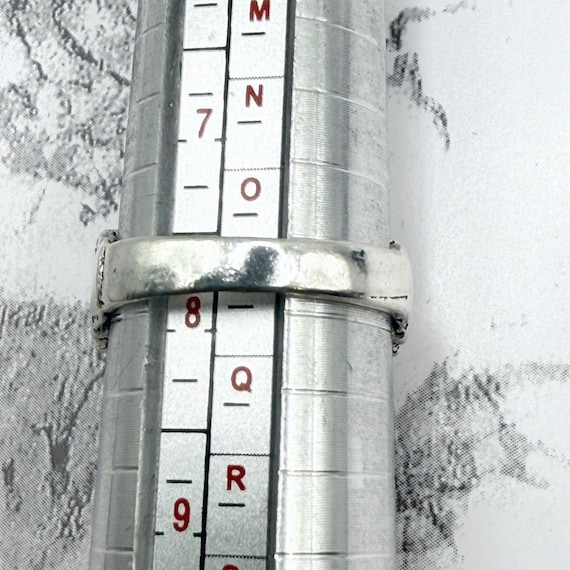 Silver Tone Rectangular Clear Statement Ring Size… - image 5