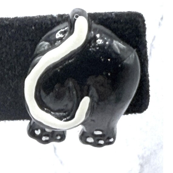Tiny Black Cat Face Tail Stud Earrings: Mismatche… - image 4