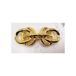 Dotty Smith Statement Belt Buckle Gold Tone Sculptural 5.5" Fits 1.25" Belt