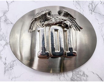 Oversized Eagle Belt Buckle Silver Tone Western Biker Americana 5.25 Inch Statement Piece Fits 1.5" belt