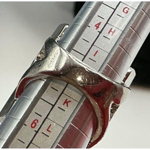 Rectangular Abalone Shell Ring Size 6.5 Silver Tone Heart Band immagine 6