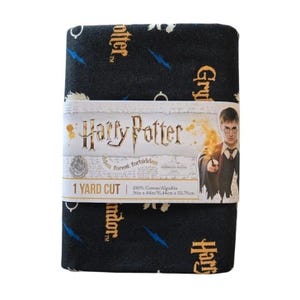 Harry Potter Gryffindor Fabric 1 Yard Black Cotton Wizard Quilting Sewing Craft Fabric New