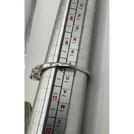 Blue Statement Ring Size 10 Silver Tone High Spar… - image 5