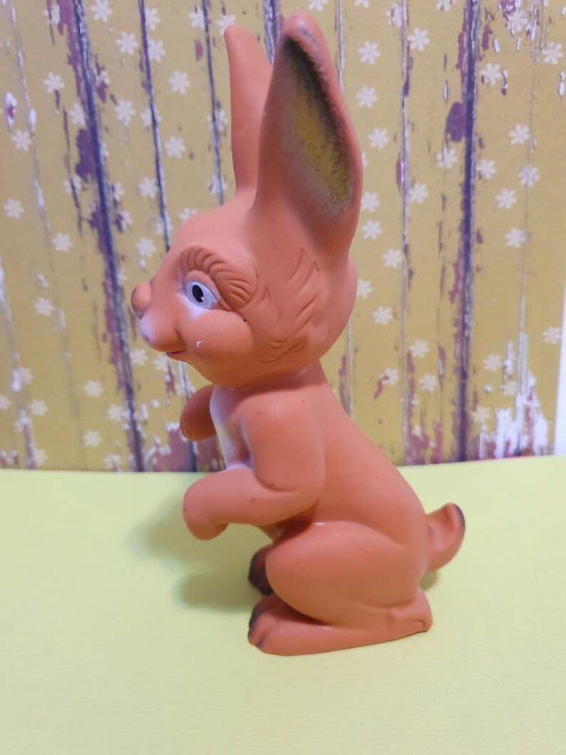 Rolly Toy Rubber Rabbit made in West Germany Etsy
