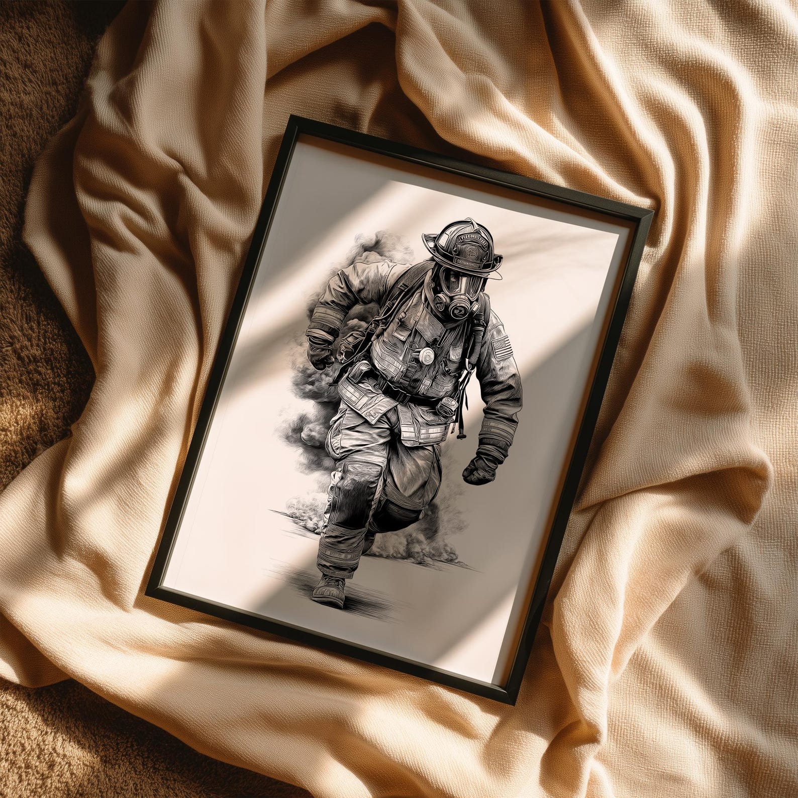 Firefighter Laser Engraving Design Digital Download Fireman Rescue Wood ...
