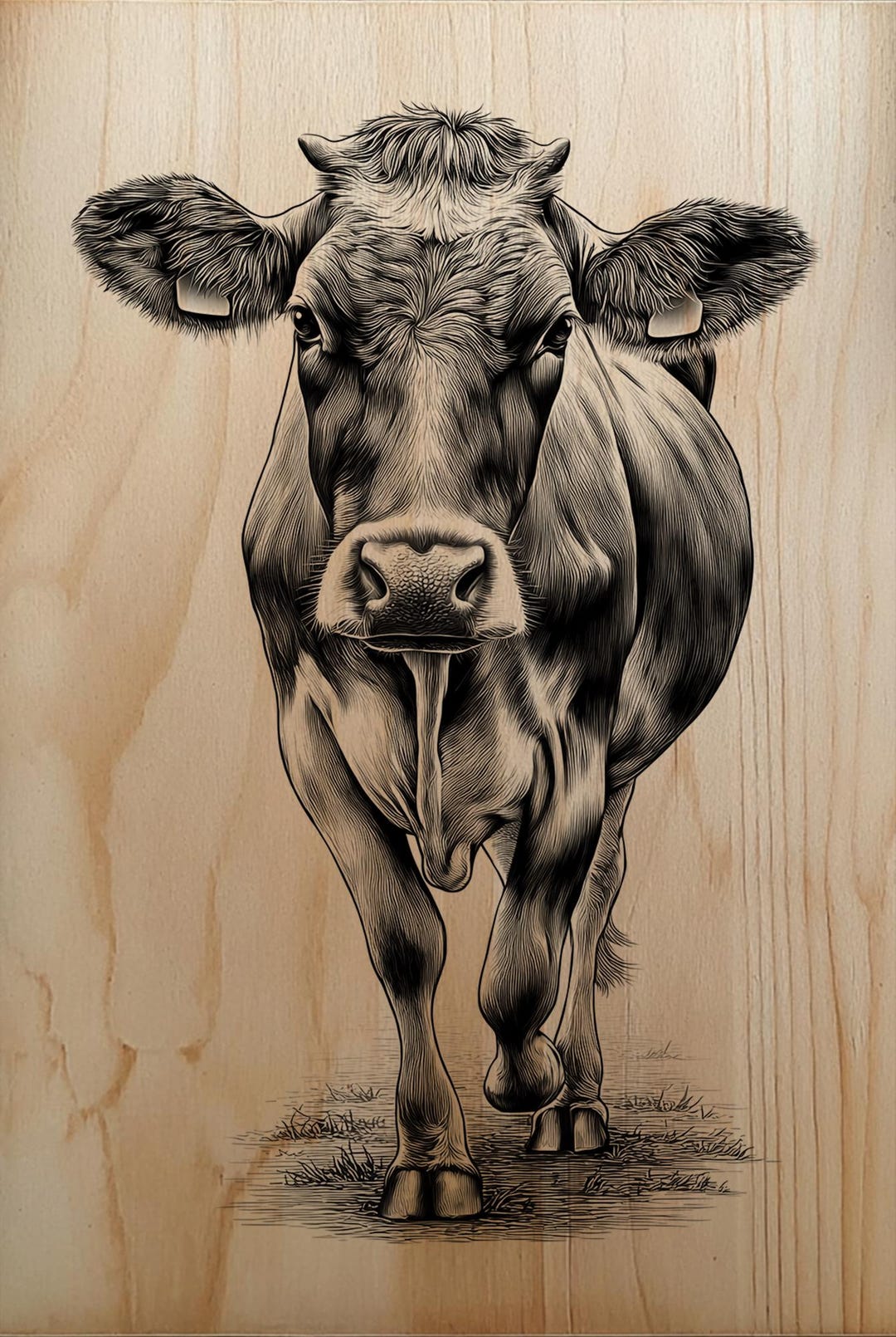 Cow Laser Engraving Design Digital Download Farm Animal Wood Art ...