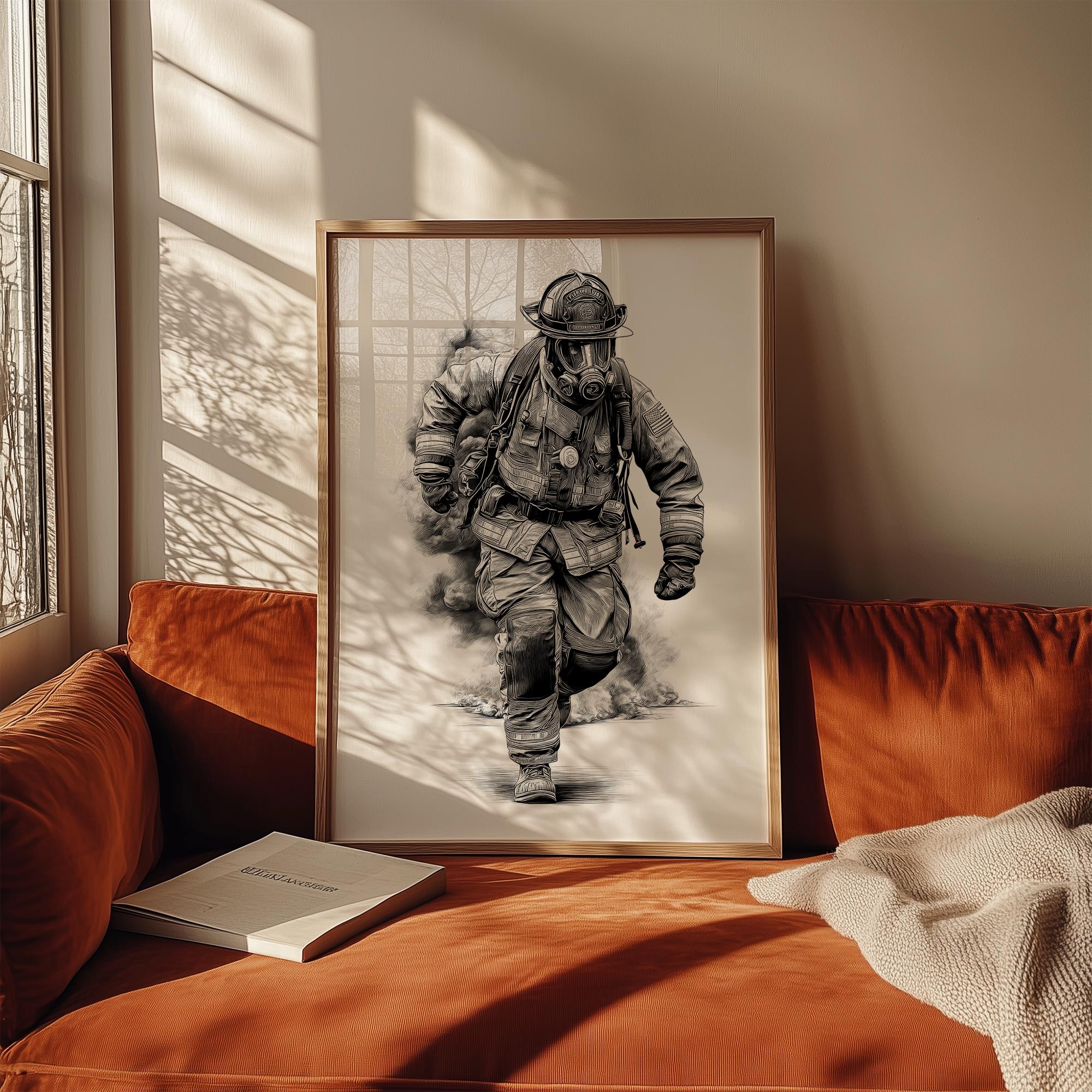 Firefighter Laser Engraving Design Digital Download Fireman Rescue Wood ...