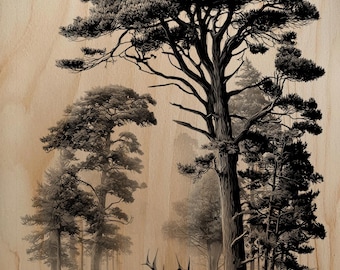 Elk PNG Wood Engraving File, Laser Design for Glowforge, xTool, Forest Wildlife Art, Deer PNG, Cabin Decor, Commercial Use