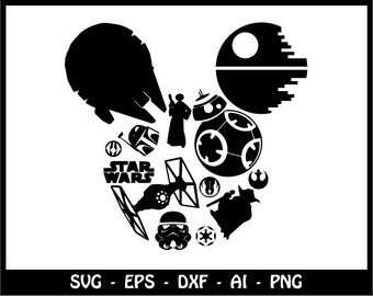 Mickey mouse SVG, Minnie mouse SVG, star wars svg, Disney svg, disney clipart, SVG Files, Cricut Cut Files, Silhouette Cut Files