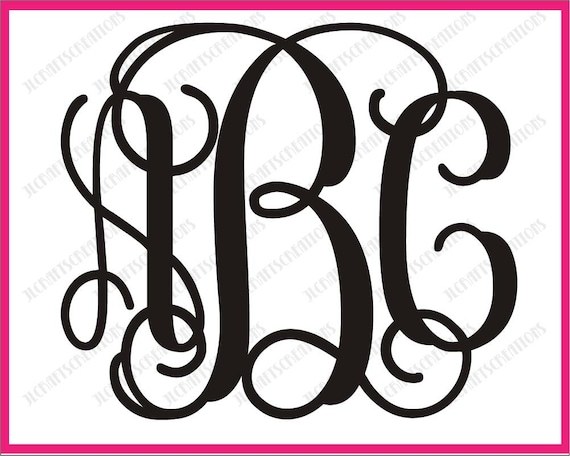 Download SALE Interlocking Monogram Vine Monogram Svg Vine Monogram