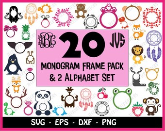 Monogram Frames svg, Vine Monogram, Vine Monogram Svg, Frames svg, Monogram Alphabet, Cricut Svg, Silhouette Cut Files, Cut Files