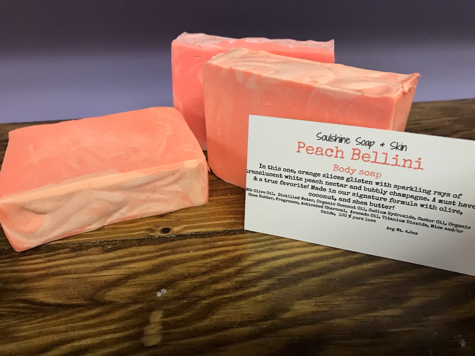 Peach Bellini Bar Soap Handmade Soap Best seller Etsy