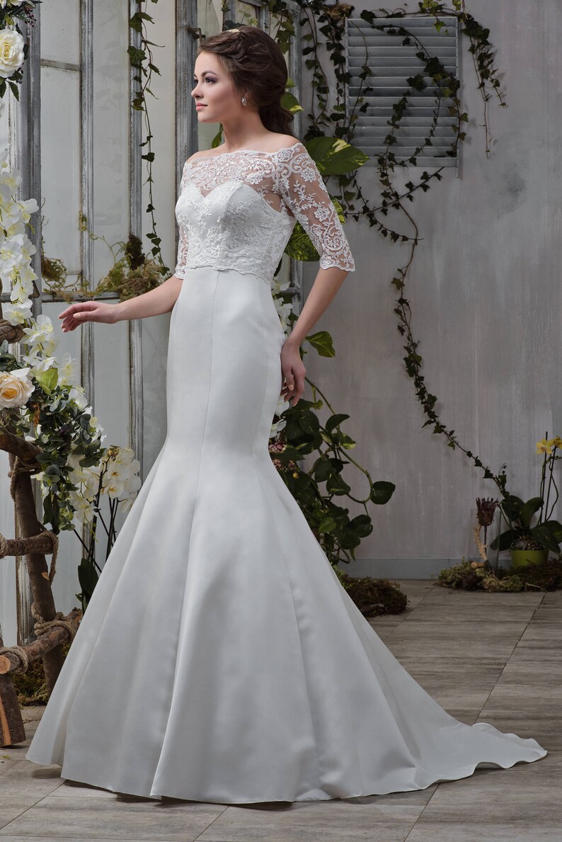 Plain Mermaid Wedding Dresses