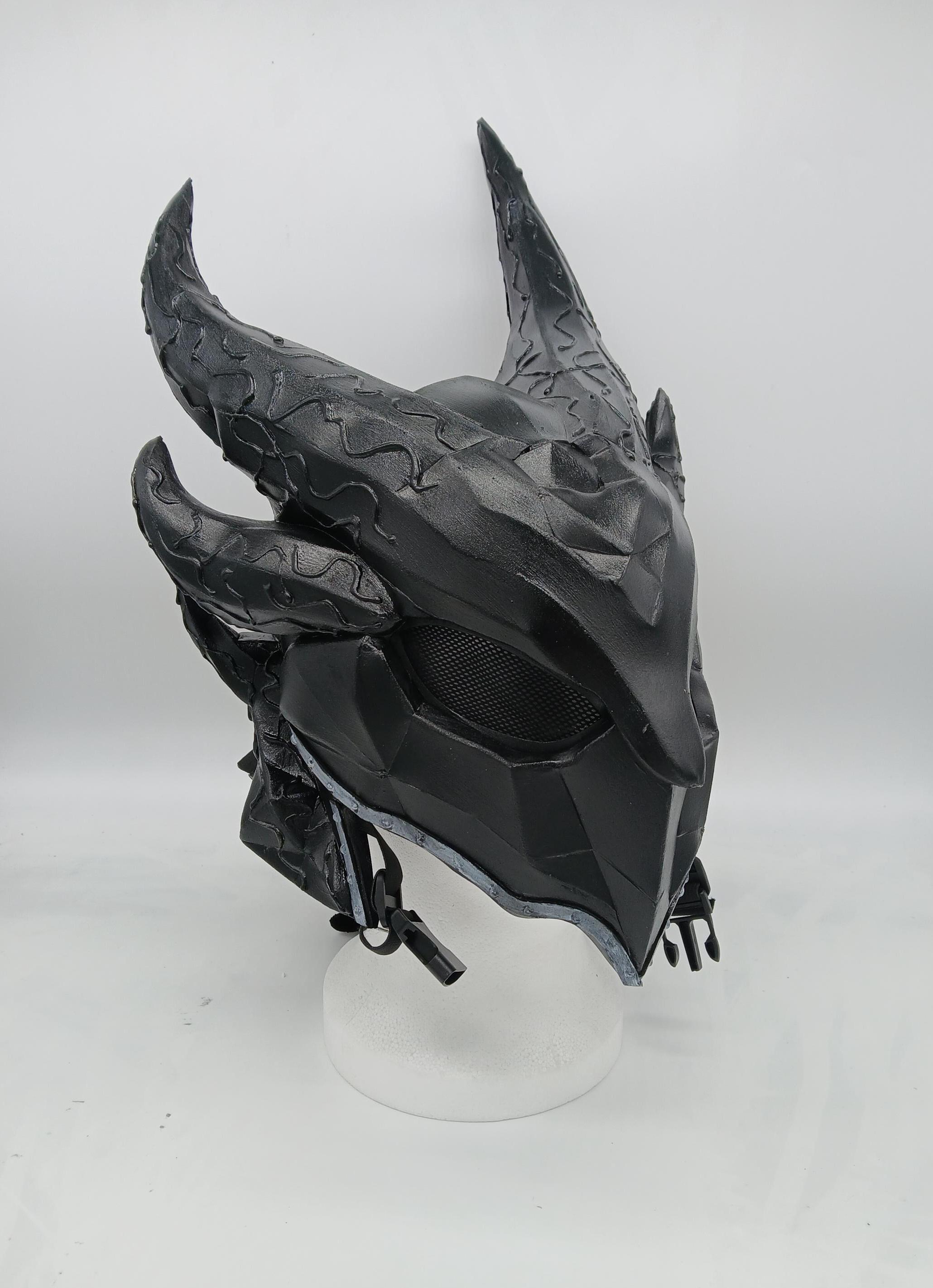 daedric motorcycle helmet STL Nikko Industries It also naturally has a high gloss finish on raw prints Daedric Helmet (Oblivion) | Elder