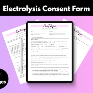 Electrolysis Consent Form Template: Permanent Hair Removal (Digital Download)