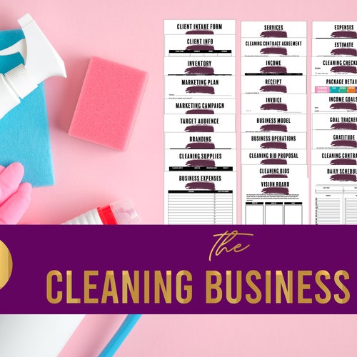 Cleaning Business Kit// Cleaning Business Forms// Home Etsy