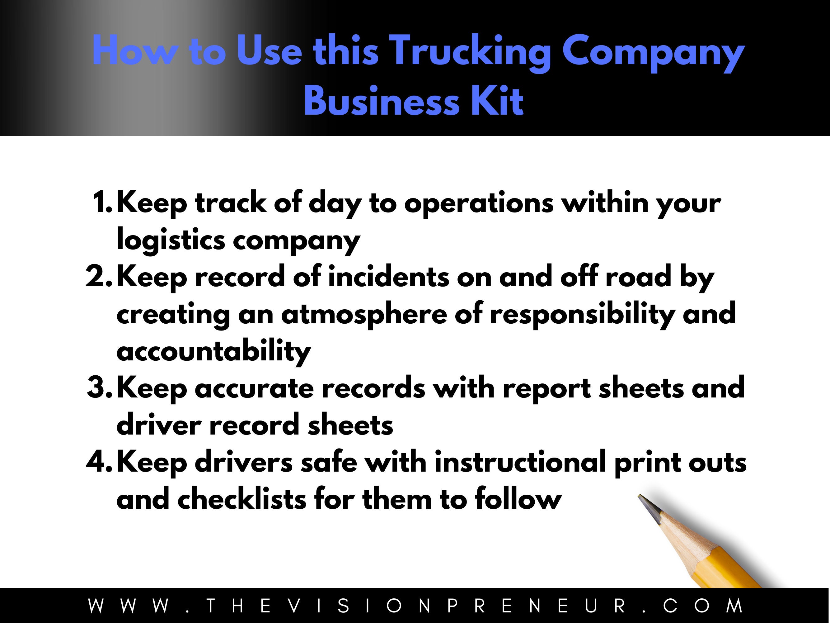 Trucking Company Business Forms Start Your Own Trucking Etsy