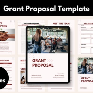 Colorful Grant Proposal Template: Editable Canva Design (Digital Download)