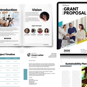 Grant Proposal Template, Grant Writing Template, Digital Grant Proposal ...