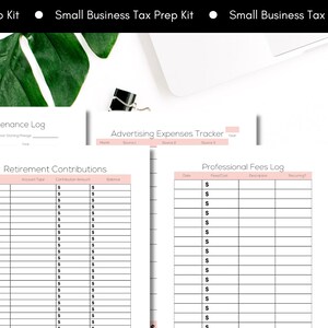 Small Business Tax Pre Kit// Tax Preparation Binder// Manage Your Small ...