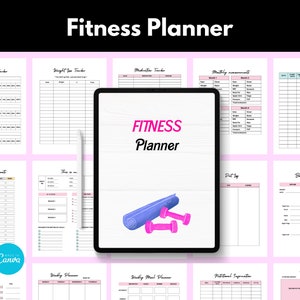 Fitness Planner, Weight Loss Tracker, Fitness Journal, Workout Tracker, Workout Journal, Printable Planner, Monitor Sleep, Daily Planner