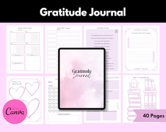 Gratitude Journal: Daily Mindfulness Prompts for Personal Growth (Digital Download)