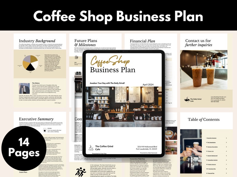 Coffee Shop Business Plan Template Essential Template for Cafe Owners