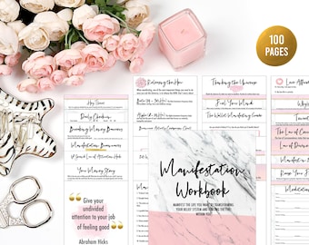 Manifestation Workbook & Journal | Law of Attraction Guide, Gratitude Journal, How to Manifest Your Dreams
